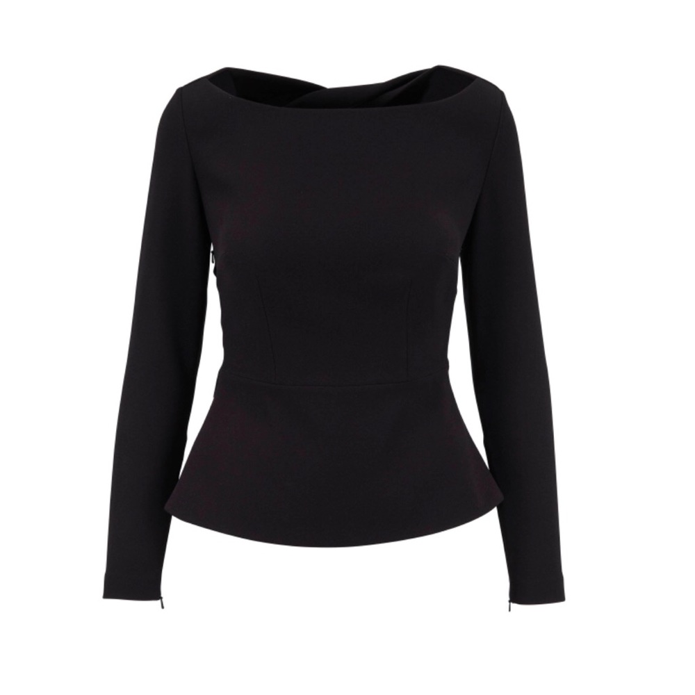 Safiyaa Black Oakland Knotted Back Top
